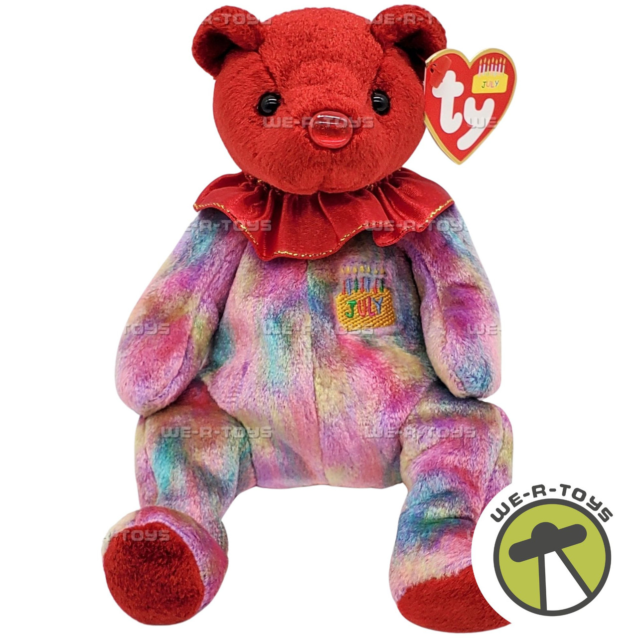 Ty Beanie Babies July the Birthday Bear Plush 2001 - We-R-Toys