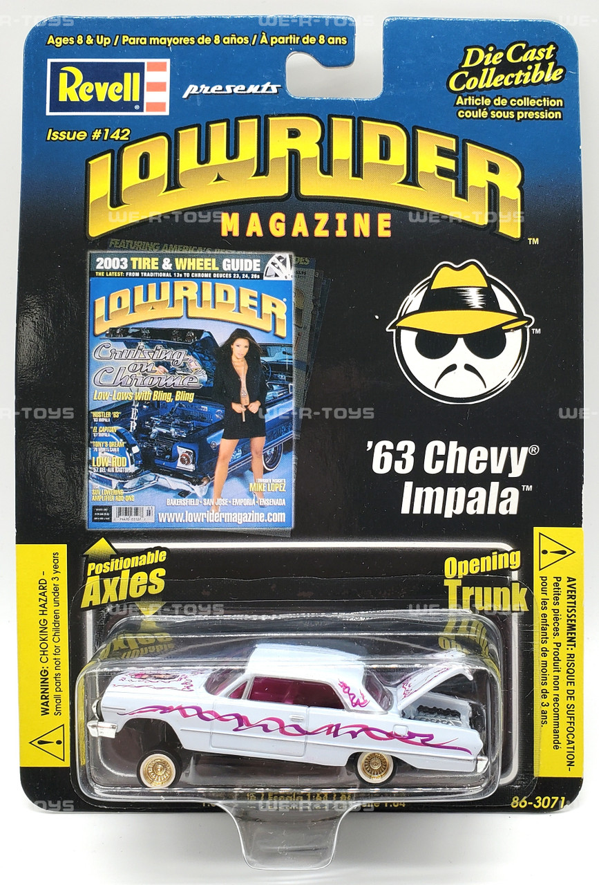 Revell Lowrider Magazine Issue 142 White '63 Chevy Impala Die-Cast