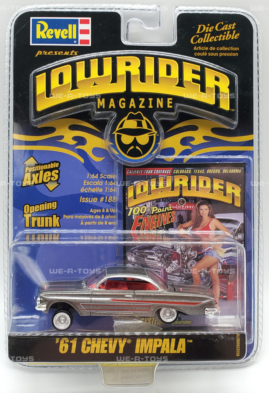 Revell Lowrider Magazine Issue 188 Silver '61 Chevy Impala Die
