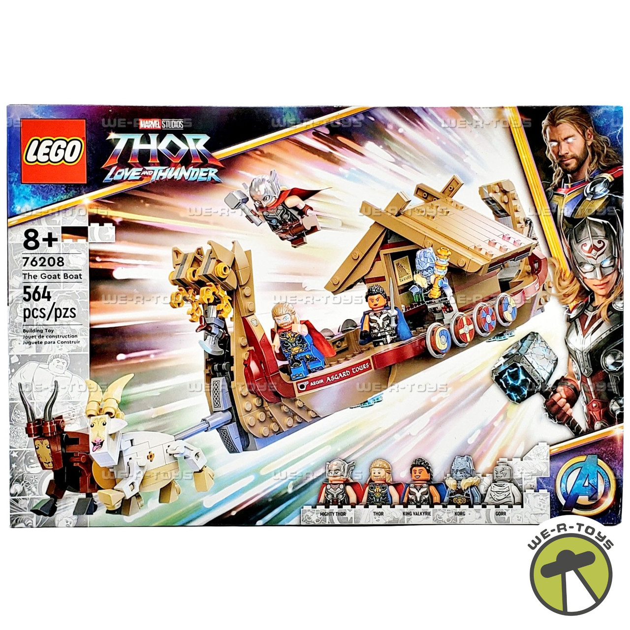 。ページ LEGO Marvel Thor Love and Thunder The Goat Boat 564 Piece Building