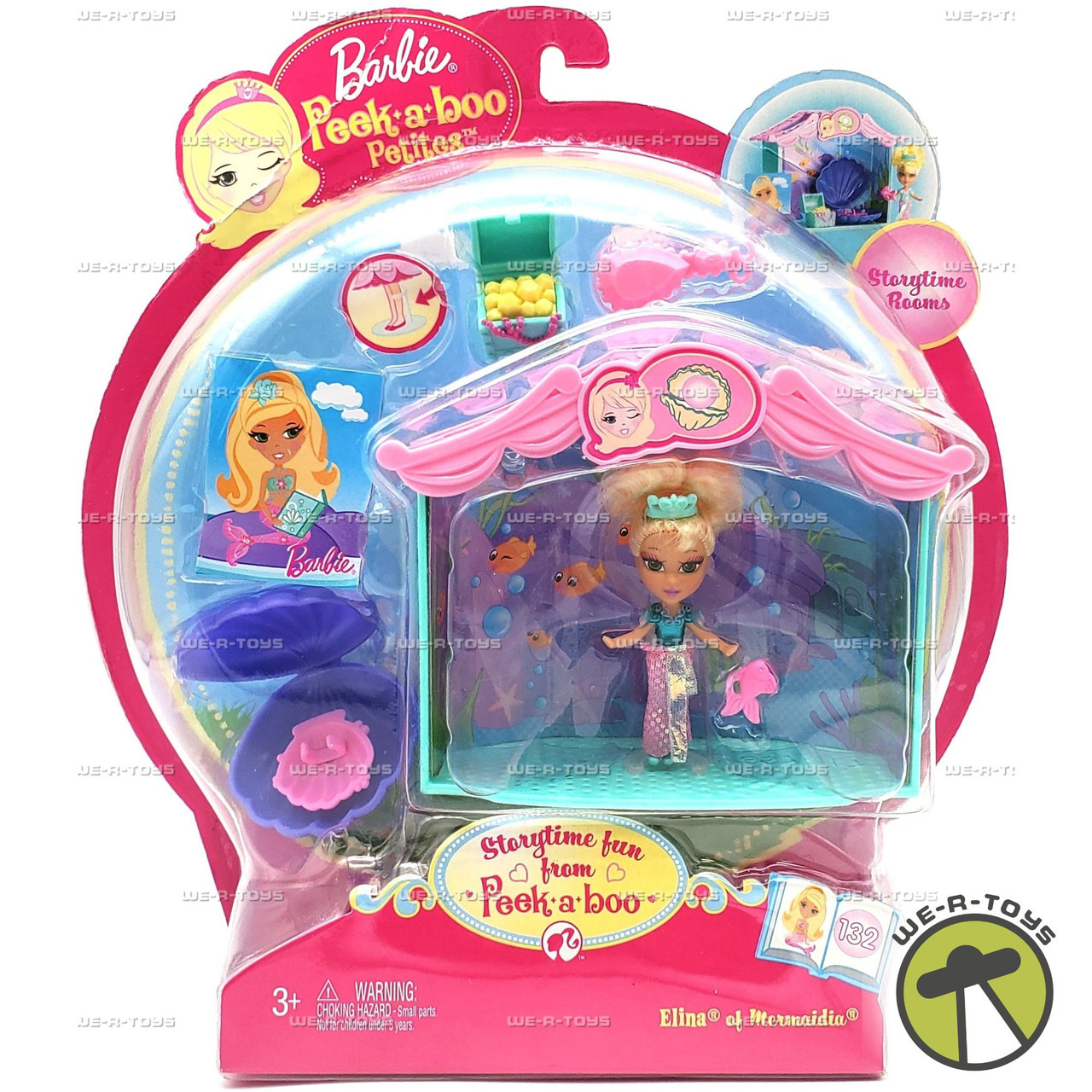Barbie Peek-a-boo Petites Elina of Mermaidia Storybook Doll 2008