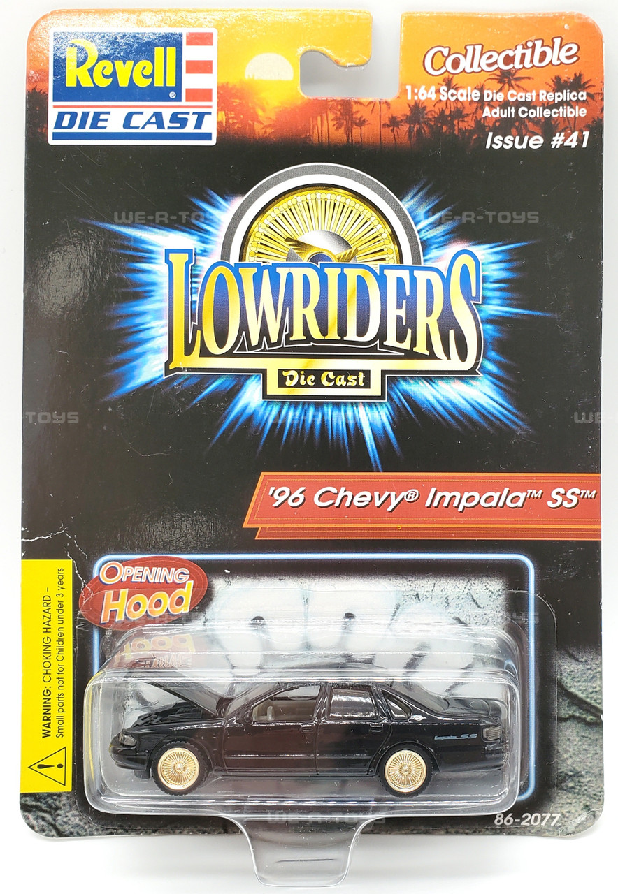 ミニカー Revell LOWRIDERS Die-Cast Revell Lowriders Issue 41 Black '96 Chevy Impala SS Die-Cast Car