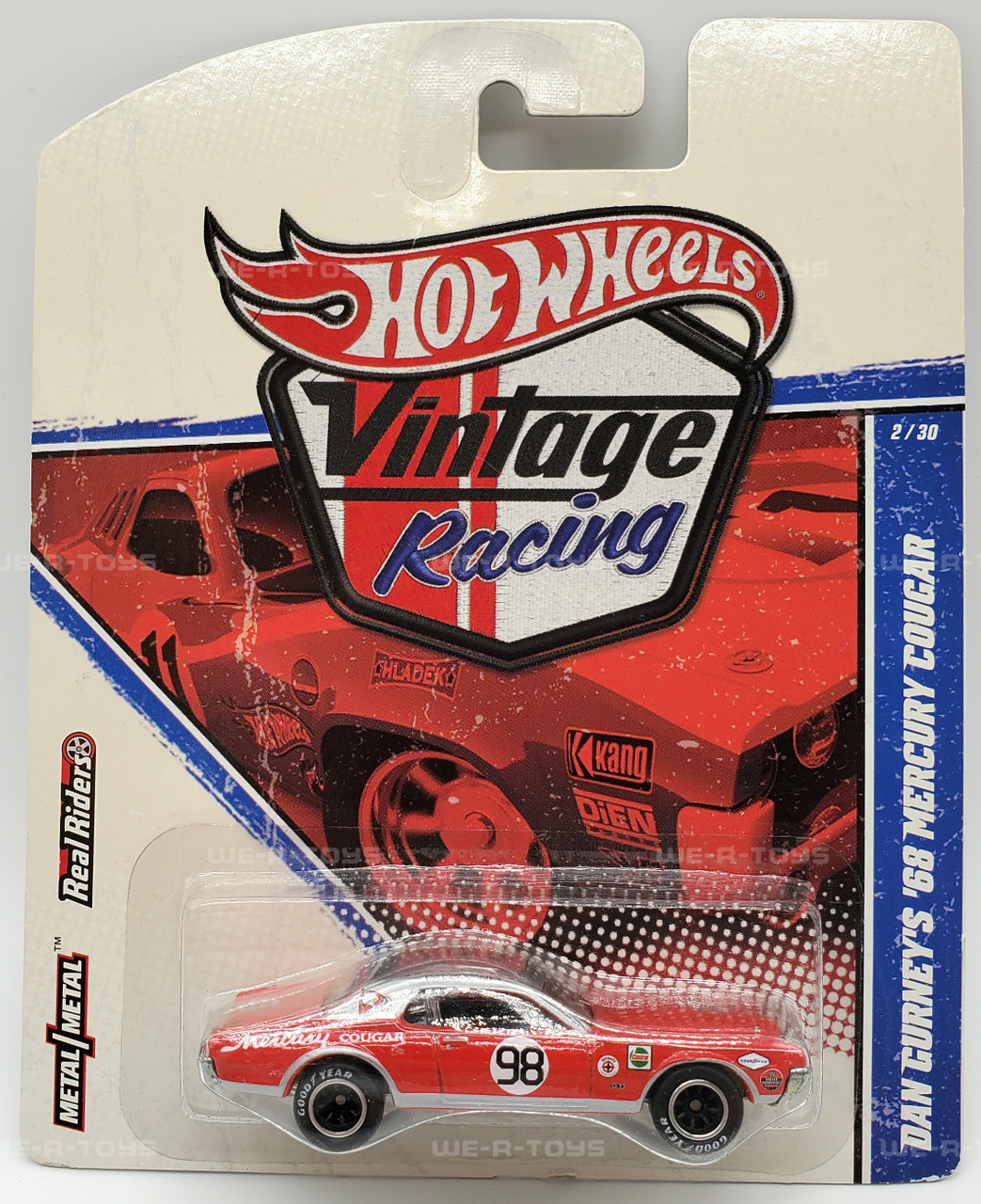 Hot Wheels Vintage Racing Dan Gurney's '68 Mercury Cougar Car 2010