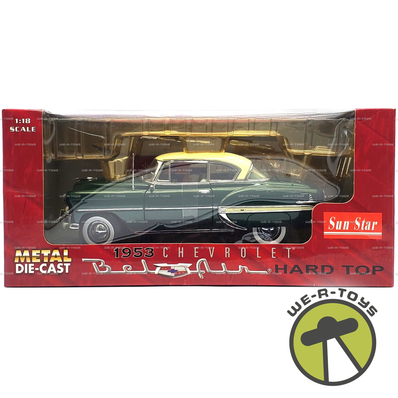 Chevrolet 1953 Bel Air Hard Top Metal Die-Cast Green Vehicle 1:18