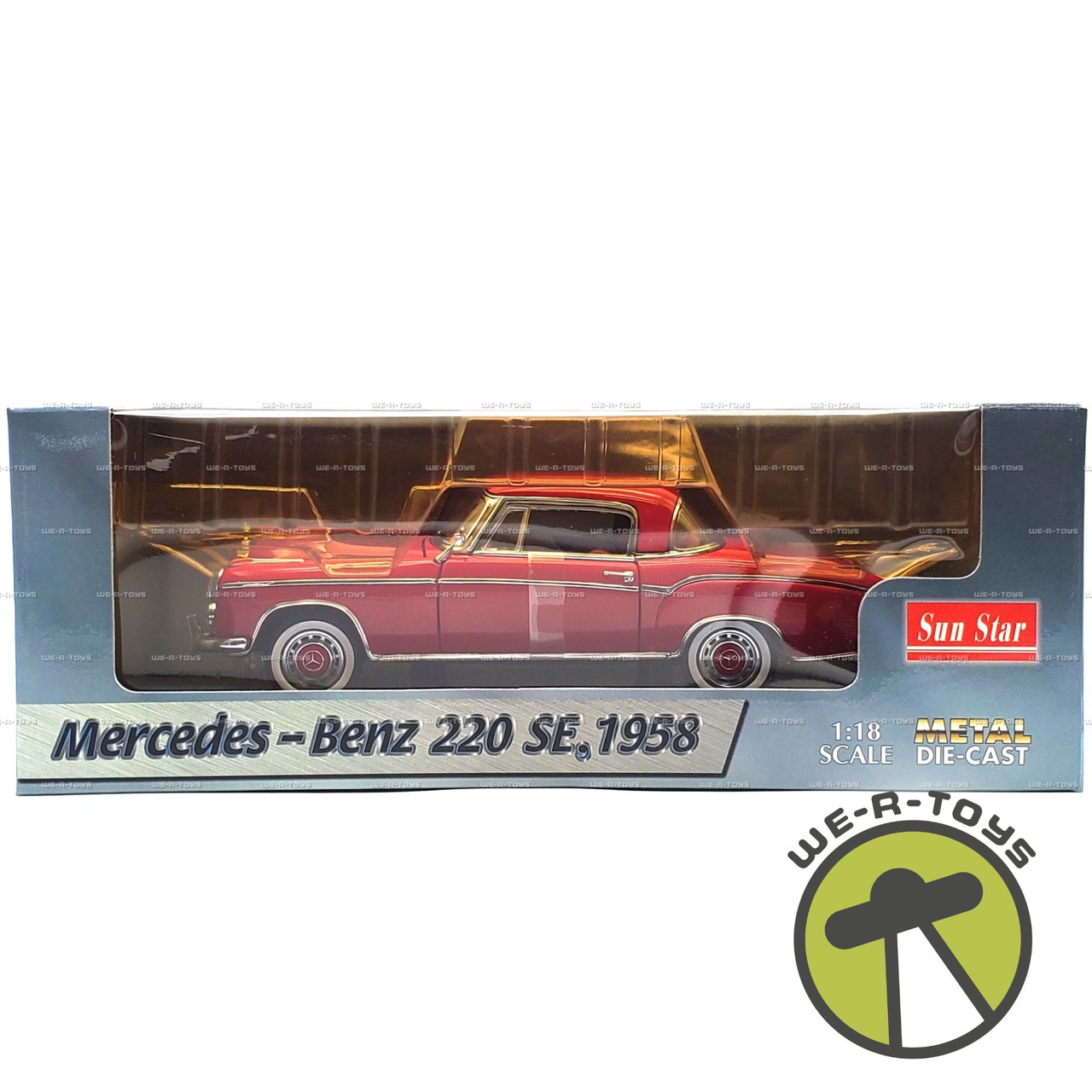 Mercedes-Benz 220 SE 1958 Red Metal Die-Cast Vehicle 1:18 Scale