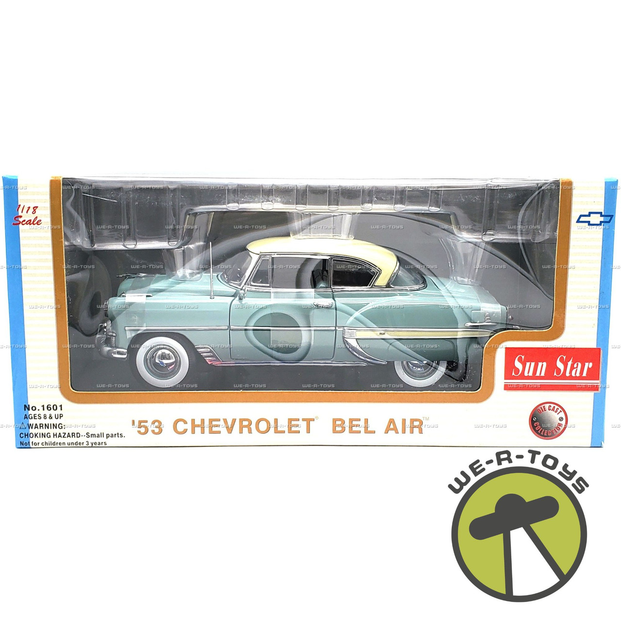Chevrolet 1953 Bel Air Classic Models Metal Die-Cast Blue Car 1:18