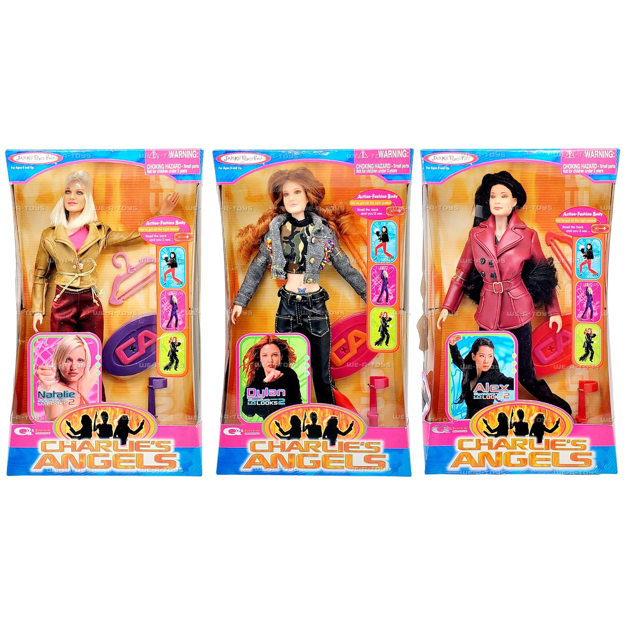 Charlie's Angels Alex Natalie Dylan Doll Set of 3 Dolls 2000 Jakks