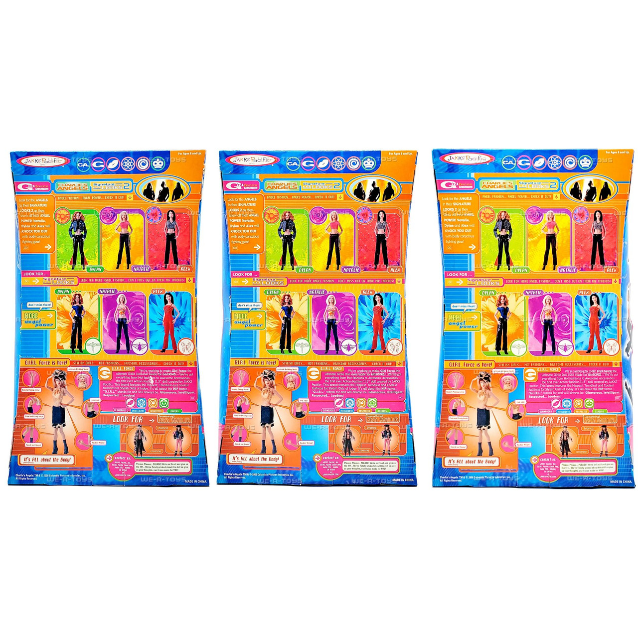 Charlie's Angels Alex Natalie Dylan Doll Set of 3 Dolls 2000 Jakks