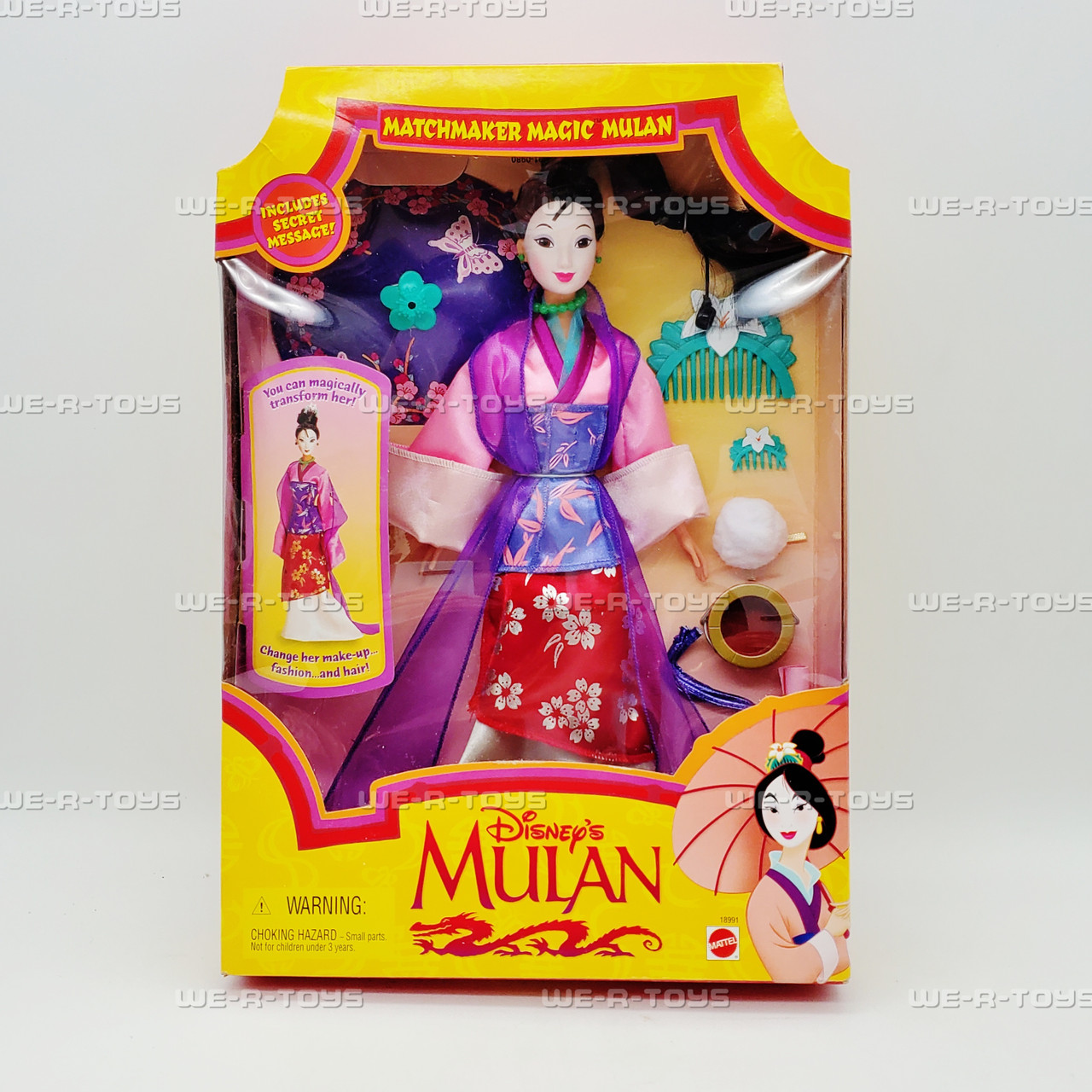 Disney's Mulan Matchmaker Magic Mulan Doll 18991 Mattel 1997 - We