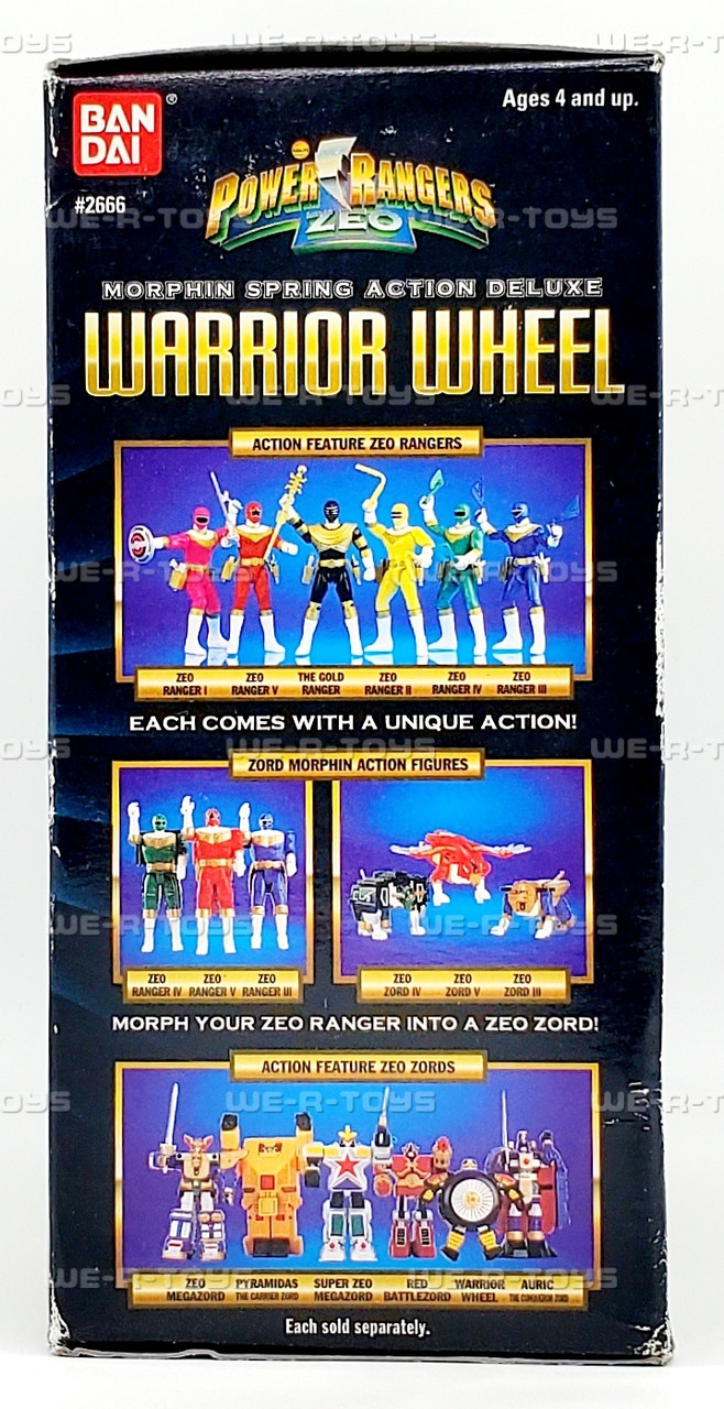 Power Rangers Zeo Warrior Wheel Morphin Spring Action Deluxe