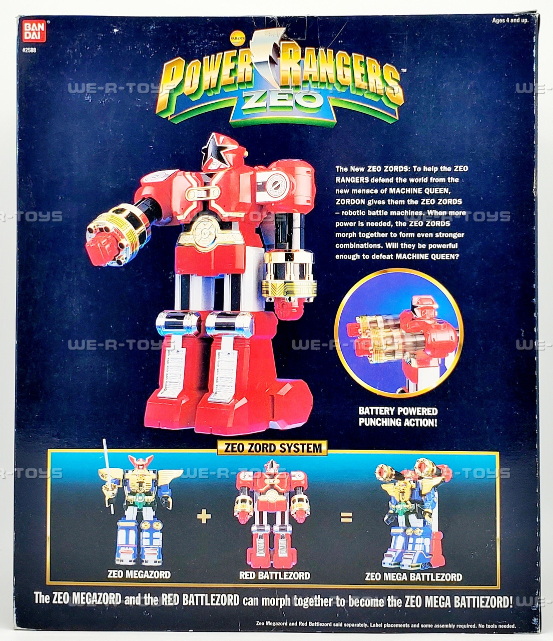 Power Rangers Zeo Deluxe Red Battlezord Action Figure 1996 Bandai