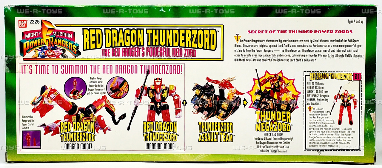 Mighty Morphin Power Rangers Red Dragon Thunderzord Action Figure