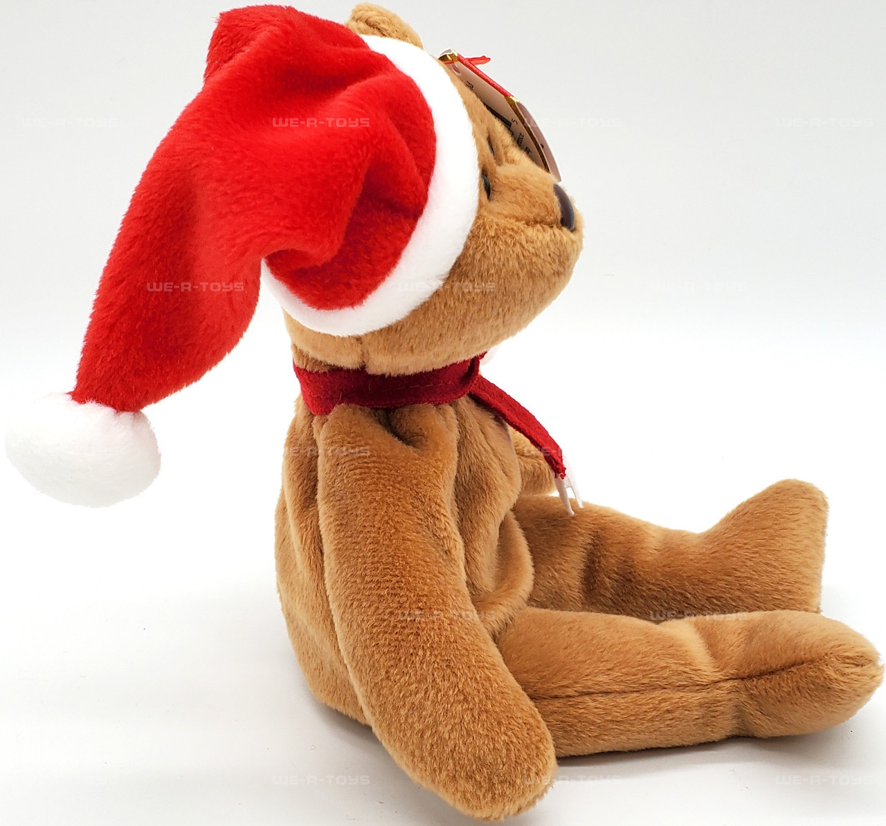 Ty Beanie Babies 1997 Holiday Teddy Christmas Plush in Santa Hat