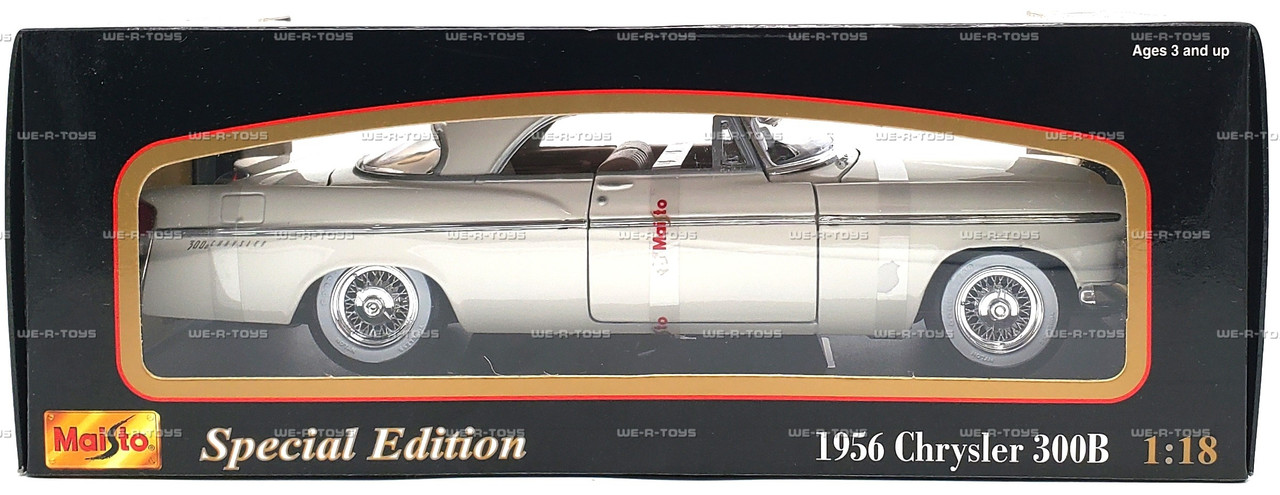 Maisto 1956 Chrysler 300B White 1:18 Scale Special Edition Vehicle