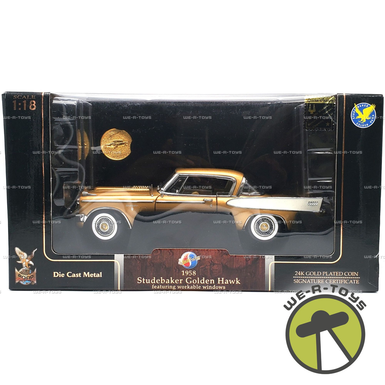 Road Signature Die Cast 1958 Studebaker Golden Hawk with 24k