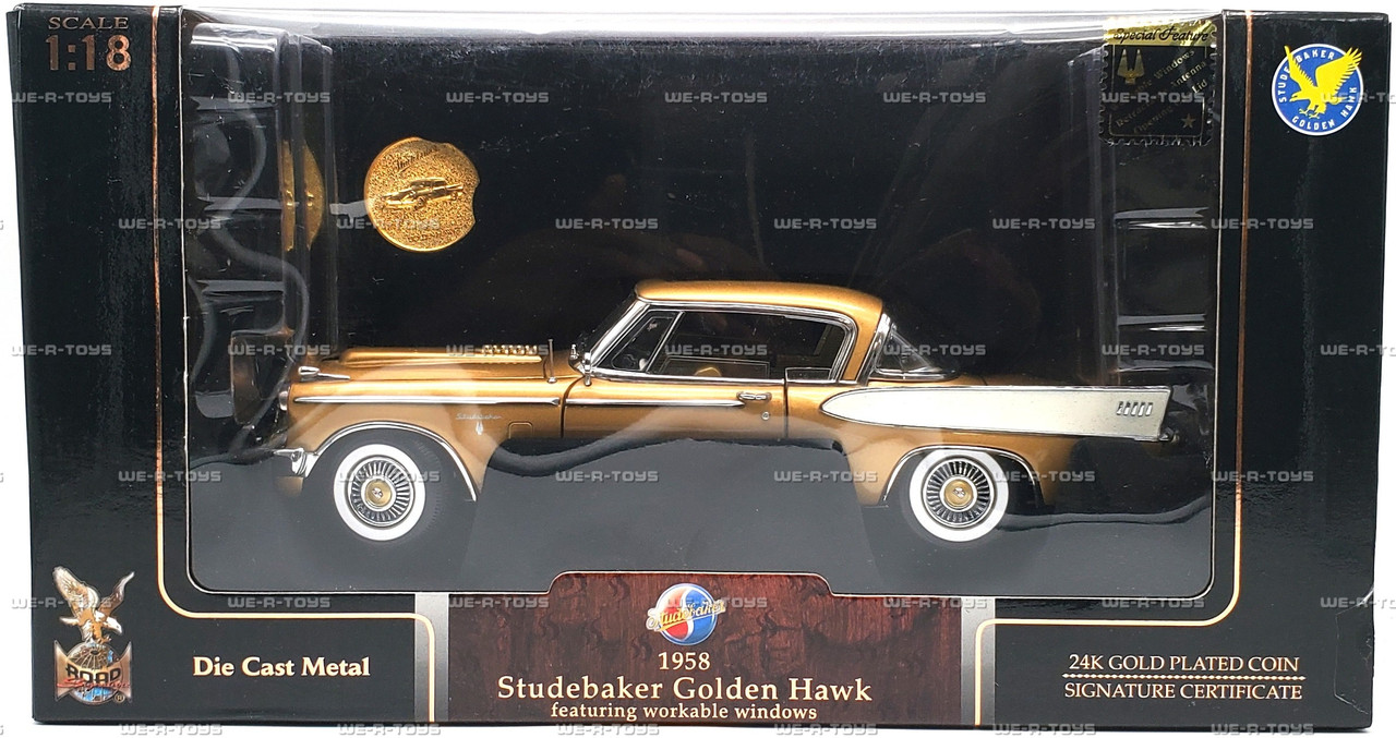 Road Signature Die Cast 1958 Studebaker Golden Hawk with 24k