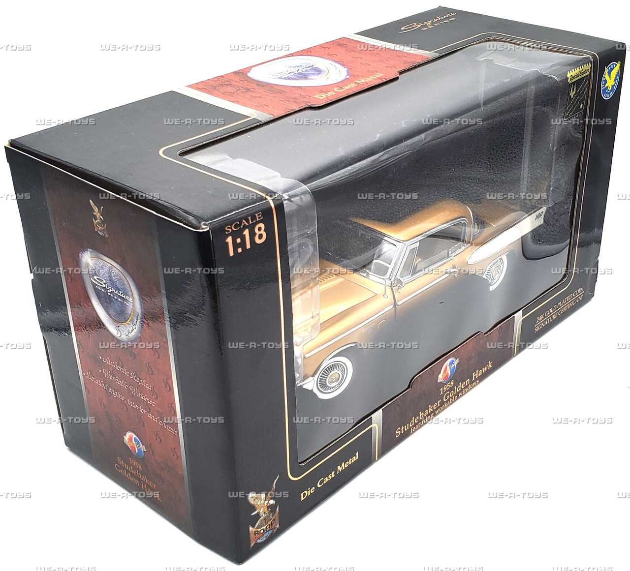 Road Signature Die Cast 1958 Studebaker Golden Hawk with 24k