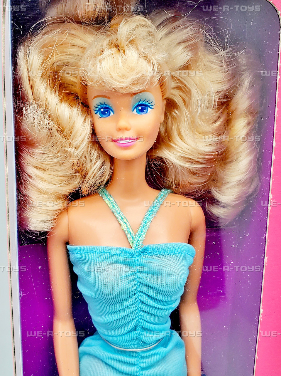 Fashion Play Barbie Doll in Blue Dress 1988 Mattel 1380 - We-R-Toys Fashion Play Barbie Doll in Blue Dress 1988 Mattel 1380 - We-R-Toys