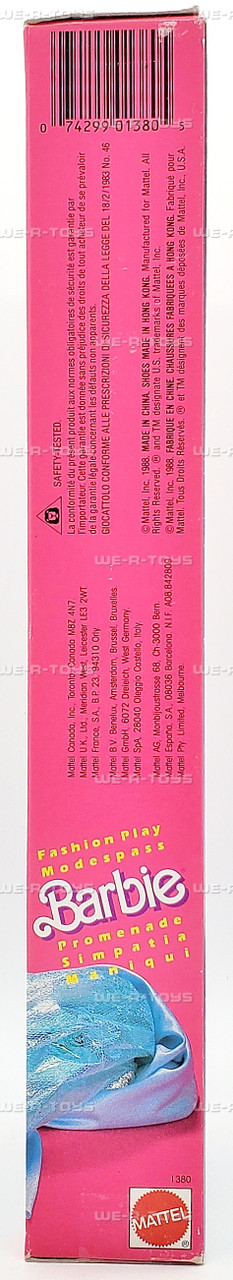 Fashion Play Barbie Doll in Blue Dress 1988 Mattel 1380 - We-R-Toys Fashion Play Barbie Doll in Blue Dress 1988 Mattel 1380 - We-R-Toys
