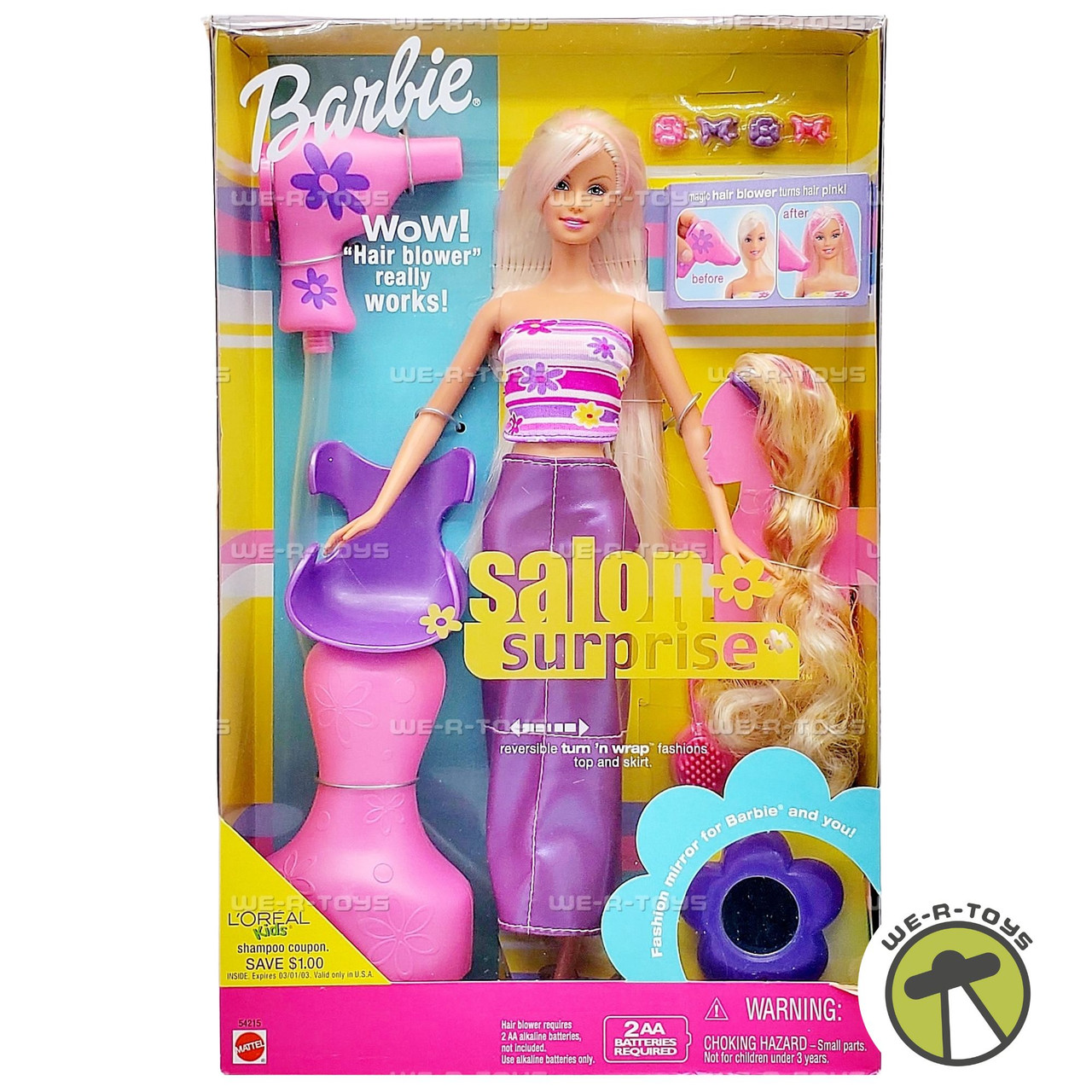 Barbie Salon Surprise Doll Playset 2001 Mattel 54215 - We-R-Toys