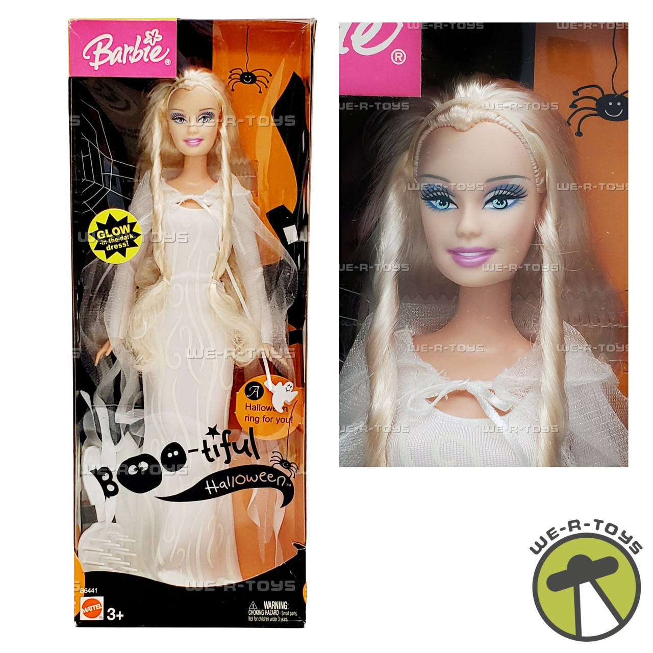 Barbie Boo-tiful Halloween Glow in the Dark Dress Doll 2004 Mattel