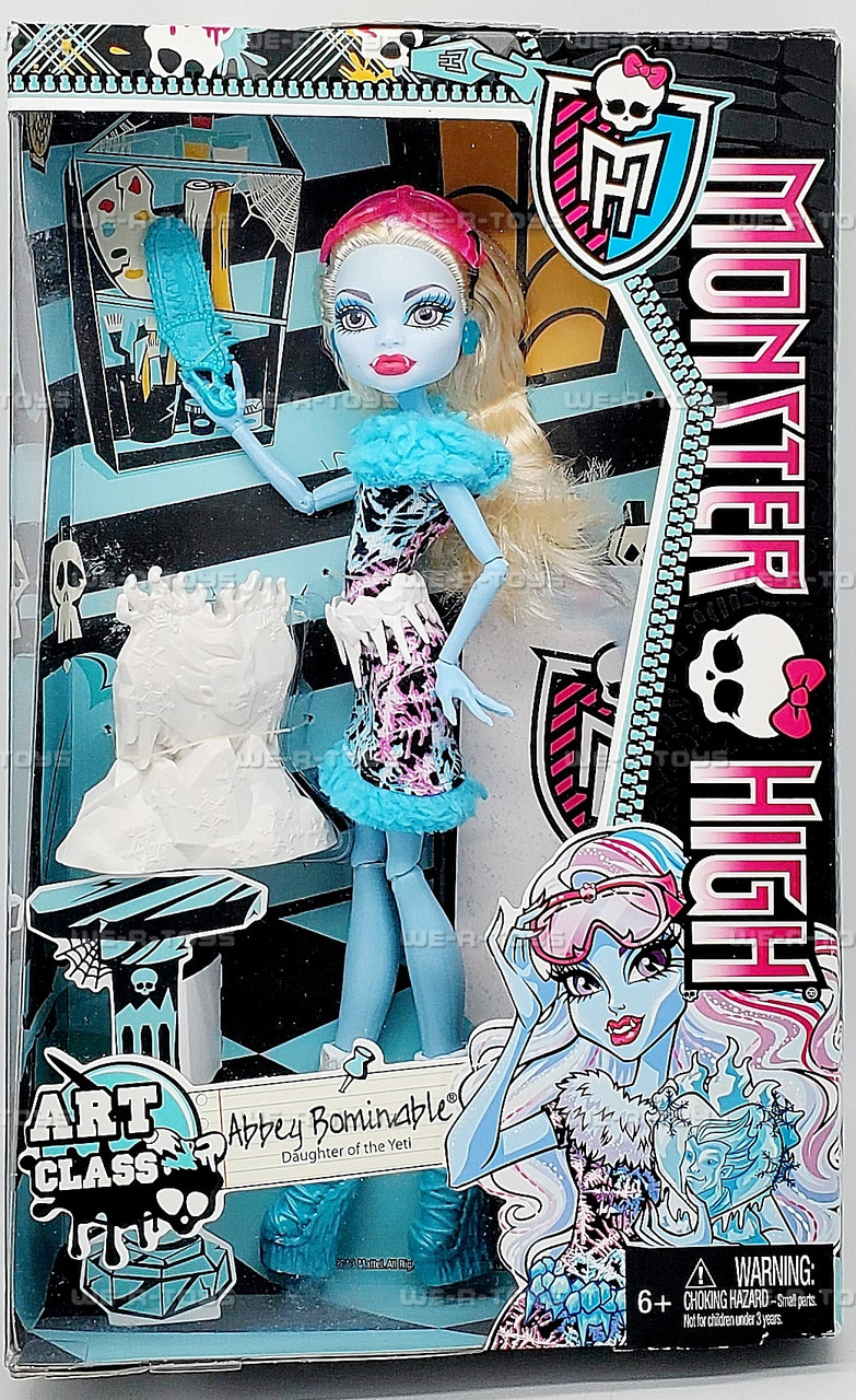 Monster High Art Class Abbey Bominable Doll BDF13 Mattel 2013 We