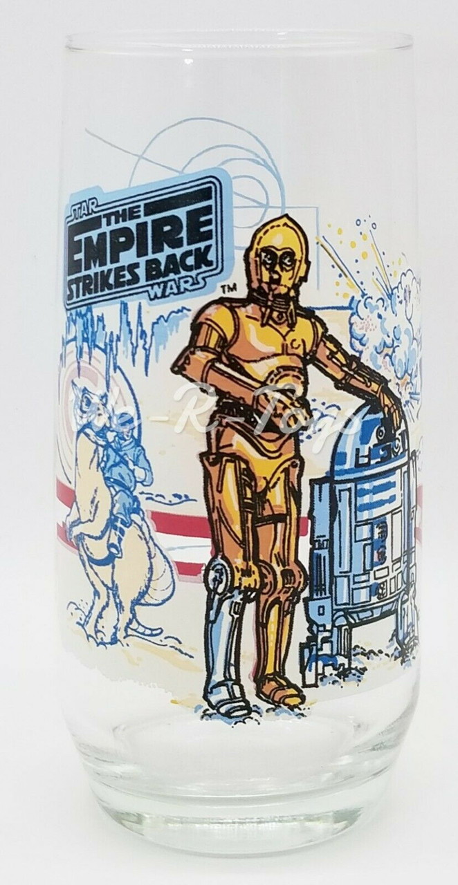 4 Glass Cups Burger King Coke 