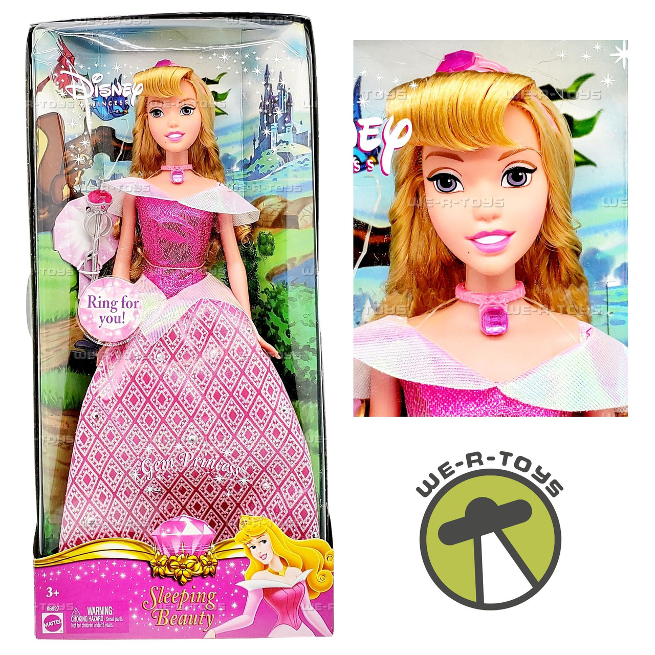 Disney Sparkle Gem Princess Sleeping Beauty Doll 2006 Mattel