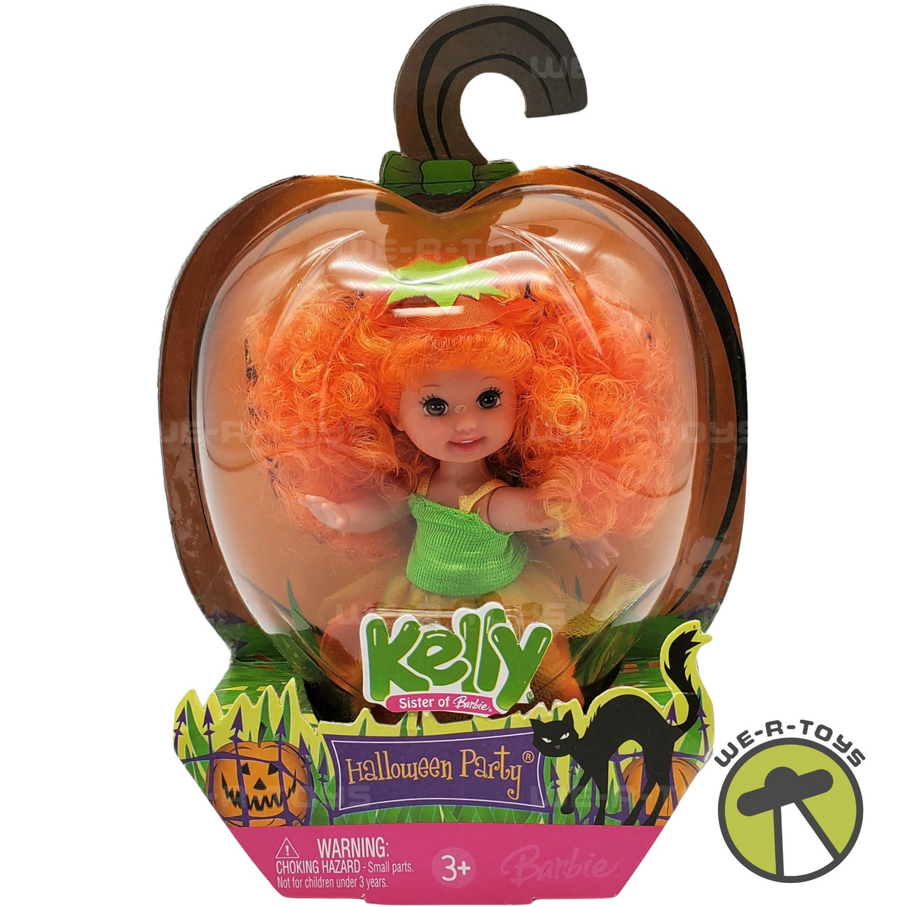 Barbie Kelly Halloween Party Doll Orange & Green Pumpkin 2006