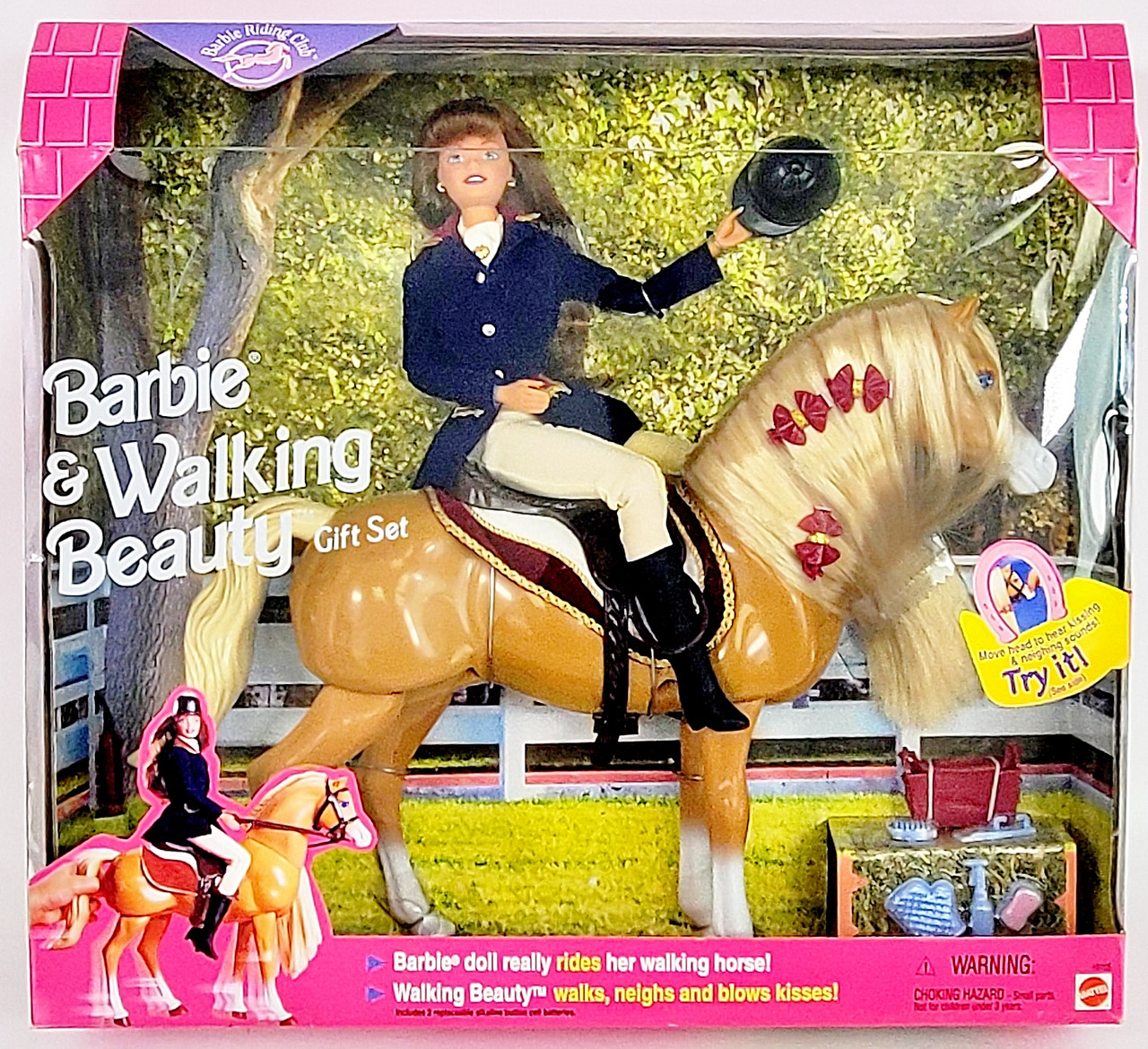 バービーBarbie & Walking Beauty GiftSet Barbie Riding Club Barbie Doll & Walking Beauty Horse Giftset 1998