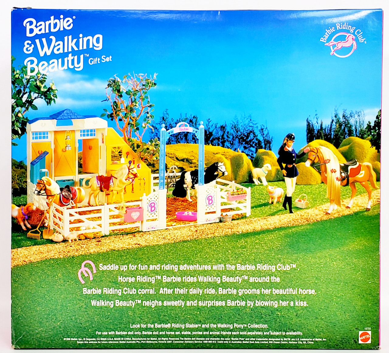 Barbie Riding Club Barbie Doll & Walking Beauty Horse