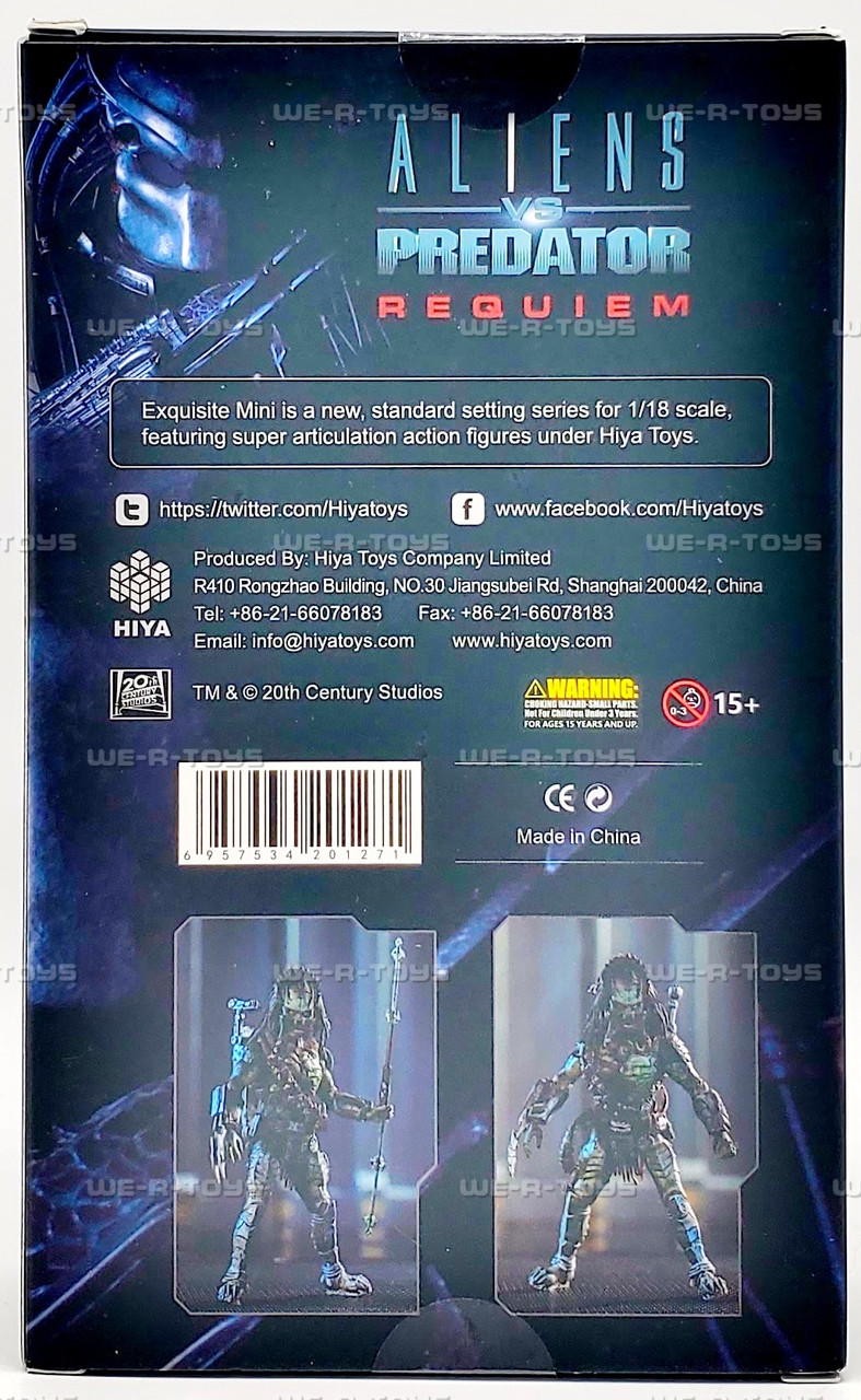 Alien vs Predator Requiem Battle Damage Wolf Predator Figure Hiya