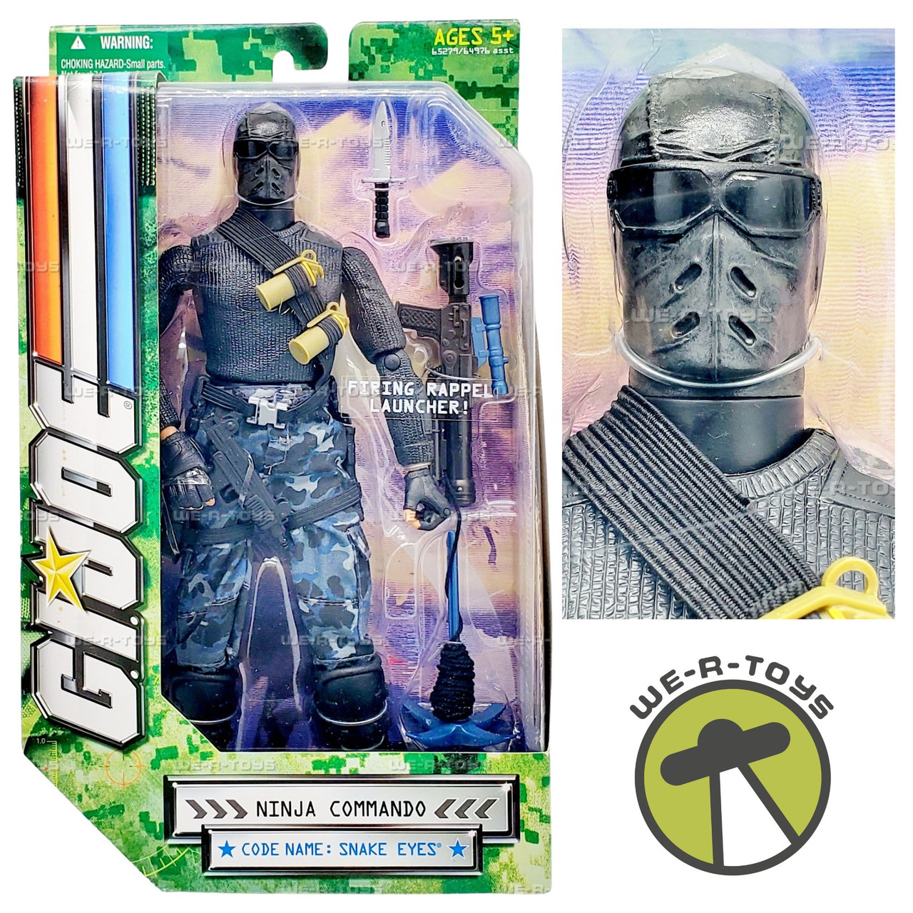 G.I. Joe Ninja Commando Code Name Snake Eyes Action Figure 2008