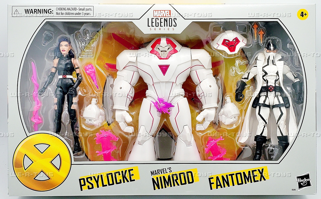 Marvel Legends Series X-Men Psylocke, Nimrod, and Fantomex Action