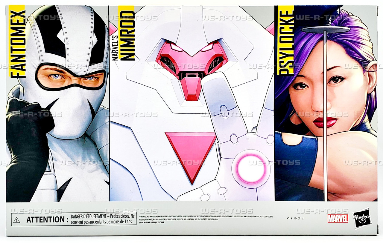 Marvel Legends Series X-Men Psylocke, Nimrod, and Fantomex