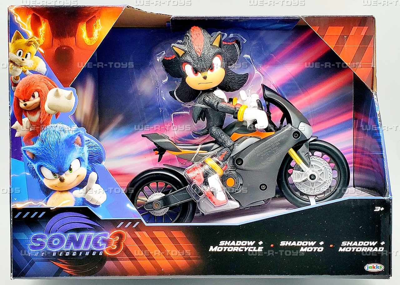 Sonic the Hedgehog 3 Shadow Figure with Motorcycle 2024 Jakks