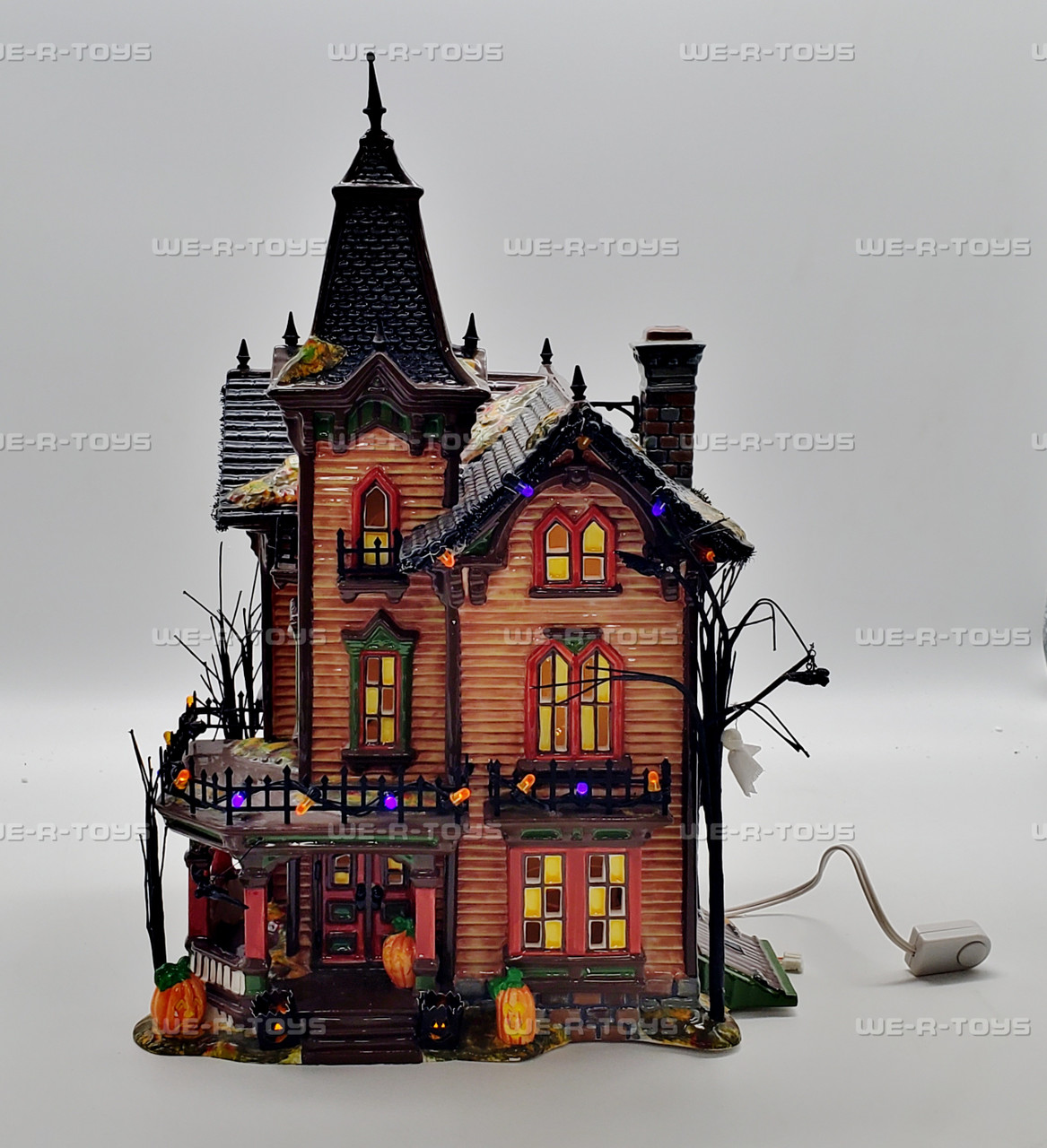 Department 56 Halloween Victorian House with Display Anywhere