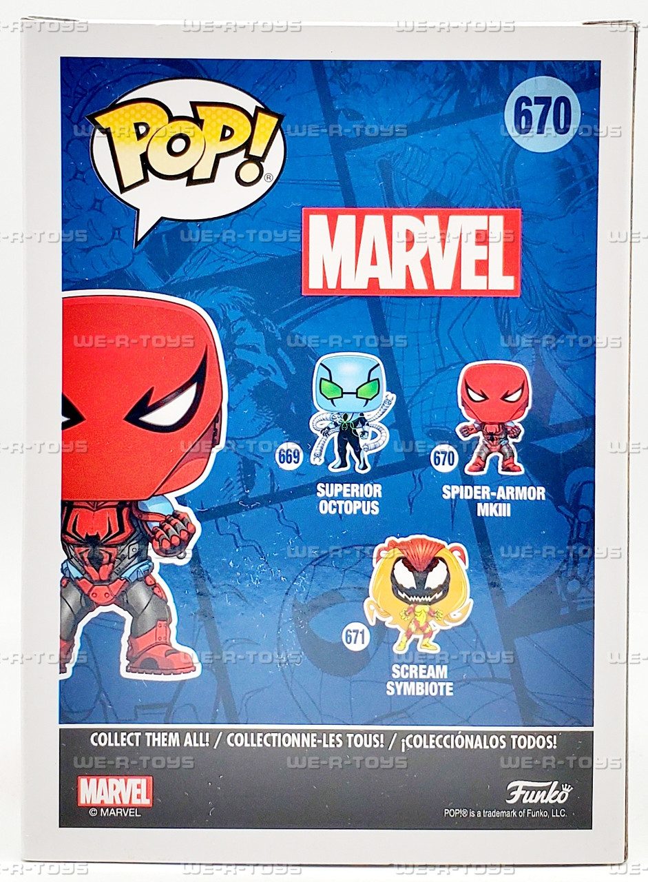 Funko POP Marvel Spider-Armor MK III 670 Vinyl Bobble Head