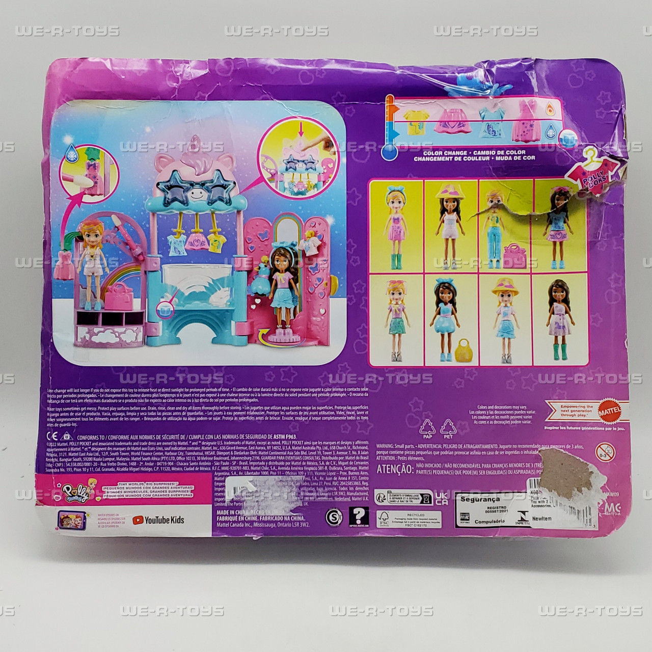 Polly Pocket Glam It Up Style Studio Playset with Dolls and