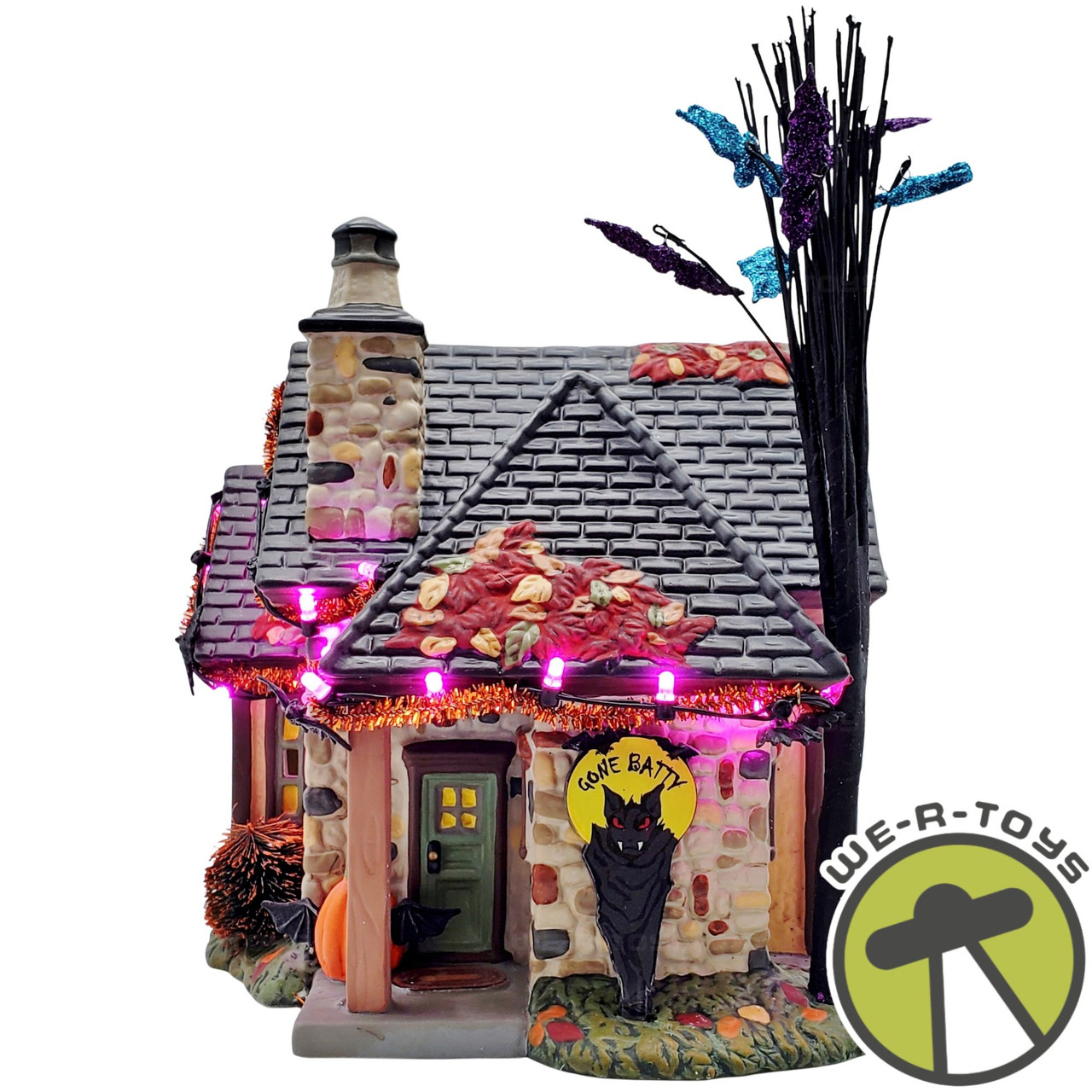 Department 56 Halloween Treat or Treat Lane the Bat House Lighted 