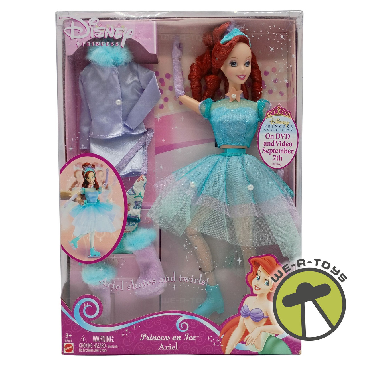 Disney Princess on Ice Ariel Doll 2004 Mattel B7184 New - We-R-Toys