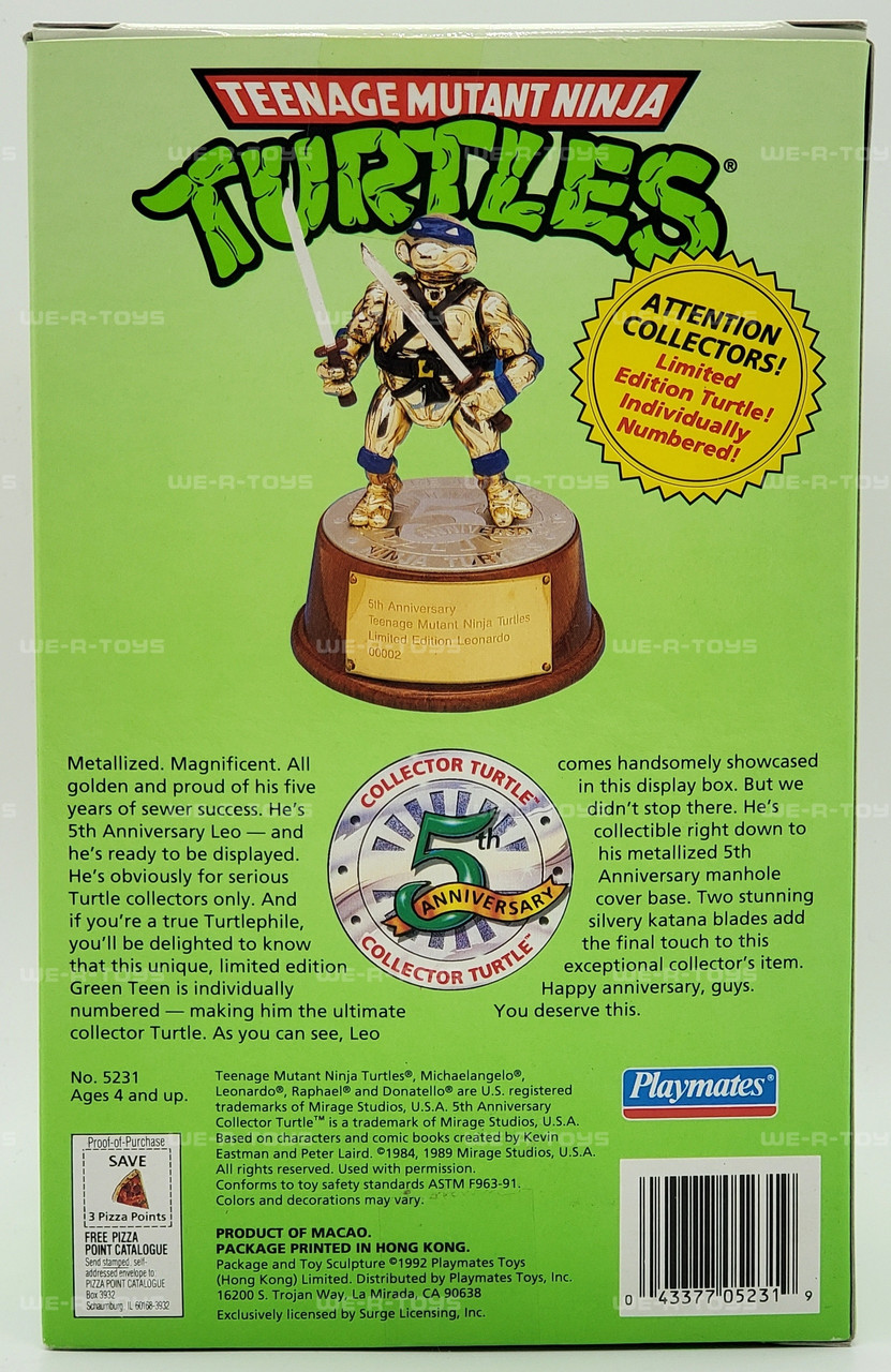 Teenage Mutant Ninja Turtles 5th Anniversary Collector Turtle Leo