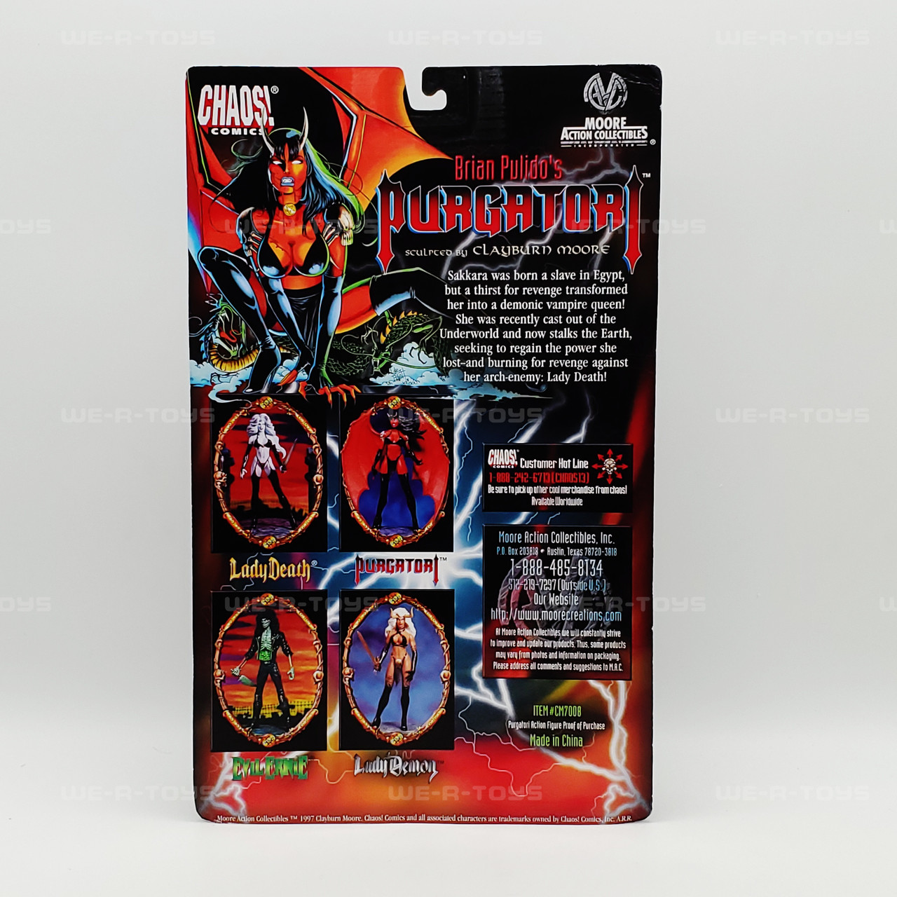 Brian Pulido's Purgatori Action Figure Chaos Comics Moore
