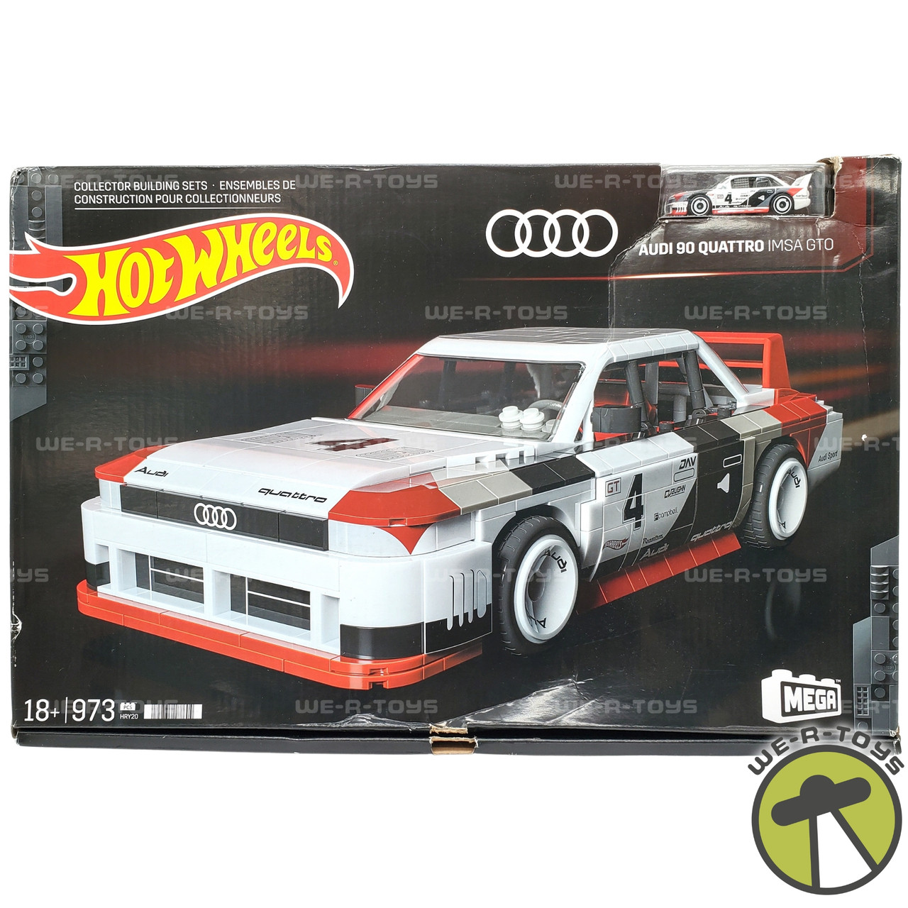 MEGA Hot Wheels Audi 90 Quattro Imsa GTO Vehicle Building Kit 973