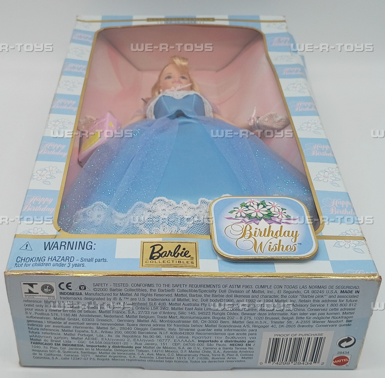 Barbie Birthday Wishes In Blue Dress Collector Edition Doll 2000 Mattel New - We-R-Toys Barbie Birthday Wishes In Blue Dress Collector Edition Doll 2000 Mattel New - We-R-Toys