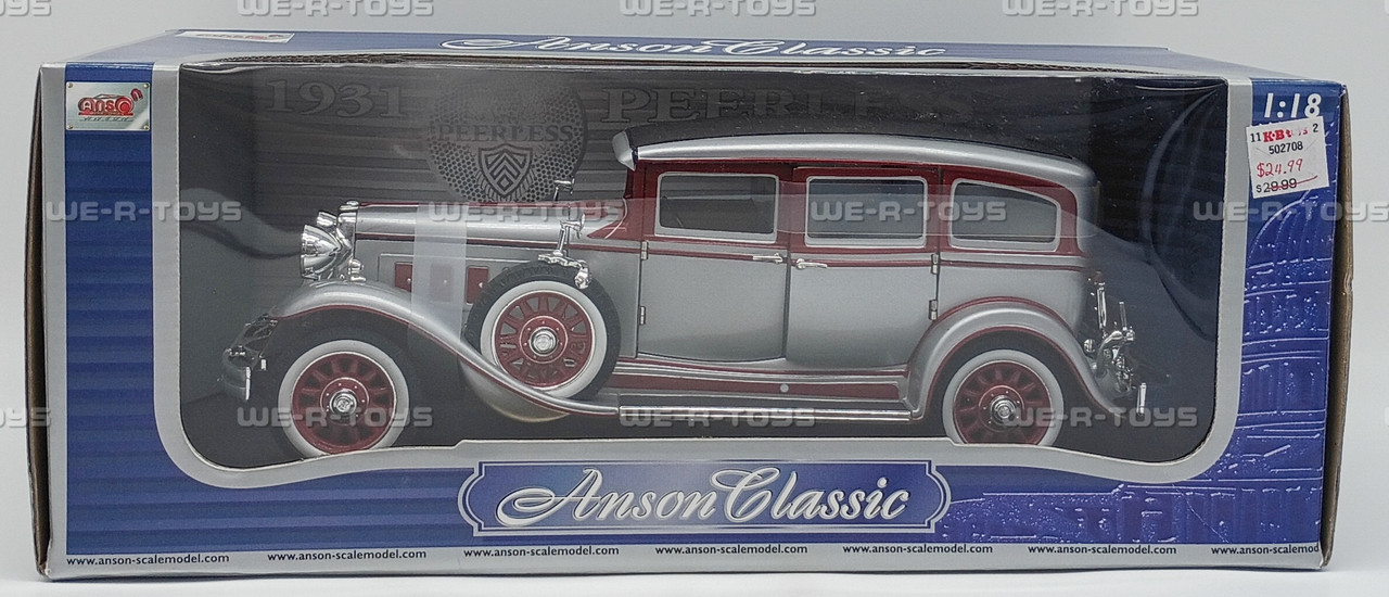 K68コレクション品✨ANSON アンソン ミニカー コレクション Anson Collection Silver 1931 Peerless Vehicle 1:18 Scale NEW - We