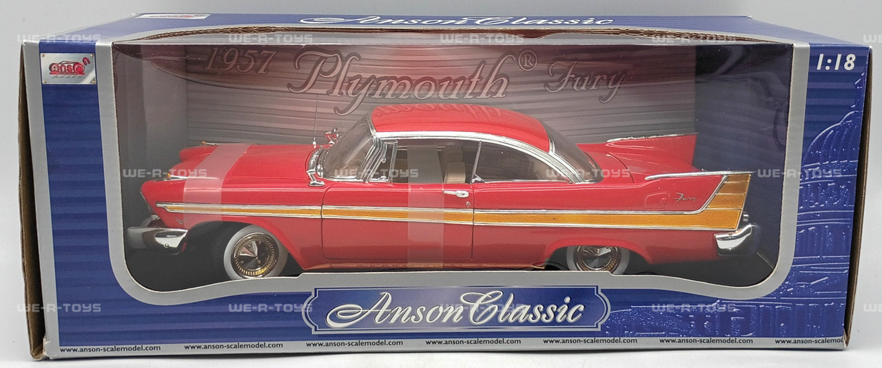 Anson Classic Collection Red 1957 Plymouth Fury Vehicle on Base 1