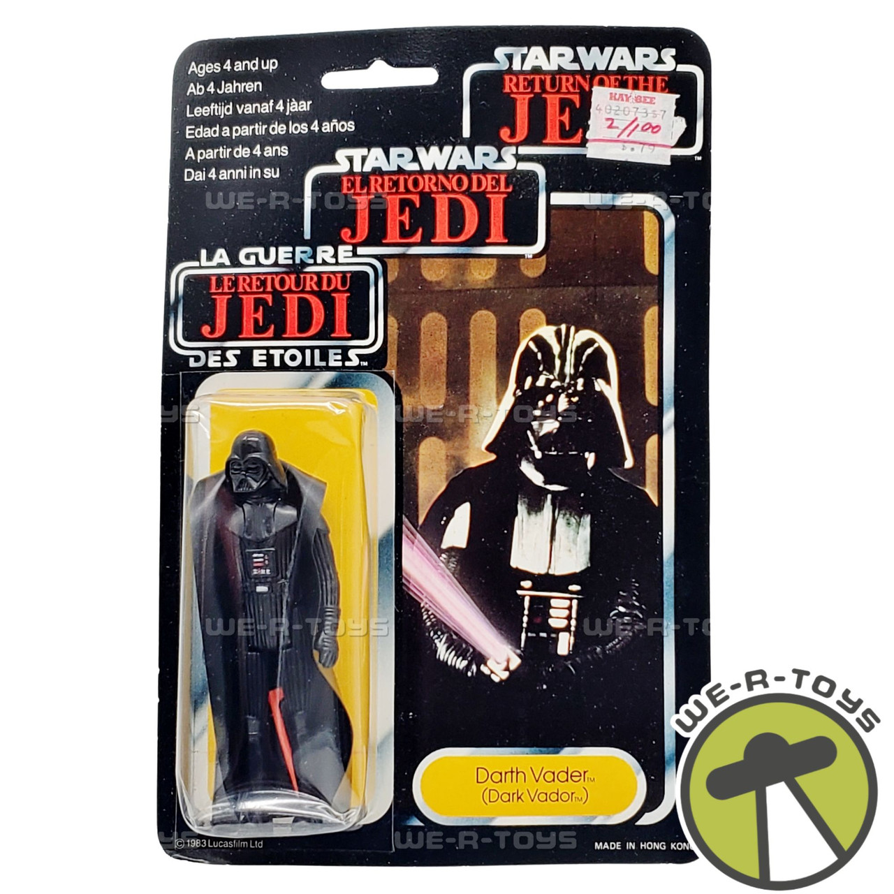 Star Wars ROTJ Darth Vader Action Figure Palitoy Tri-Logo Kenner