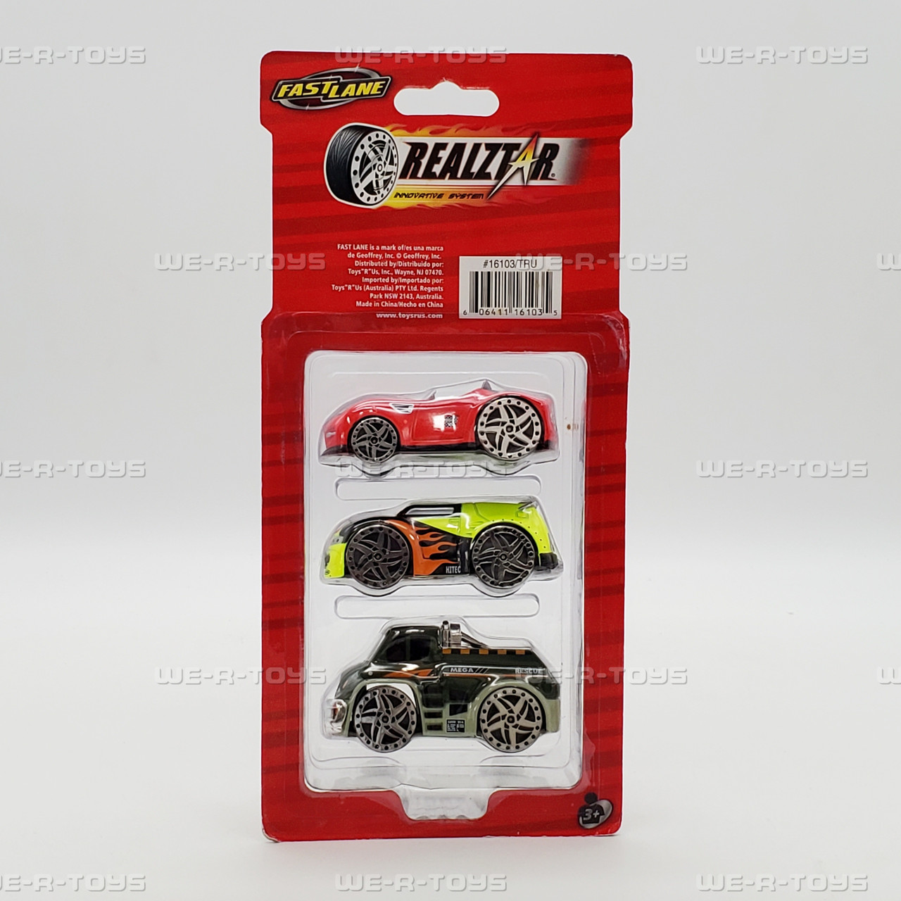 Fast Lane Realztar Innovative System 3 Pack of Die Cast Cars Toys