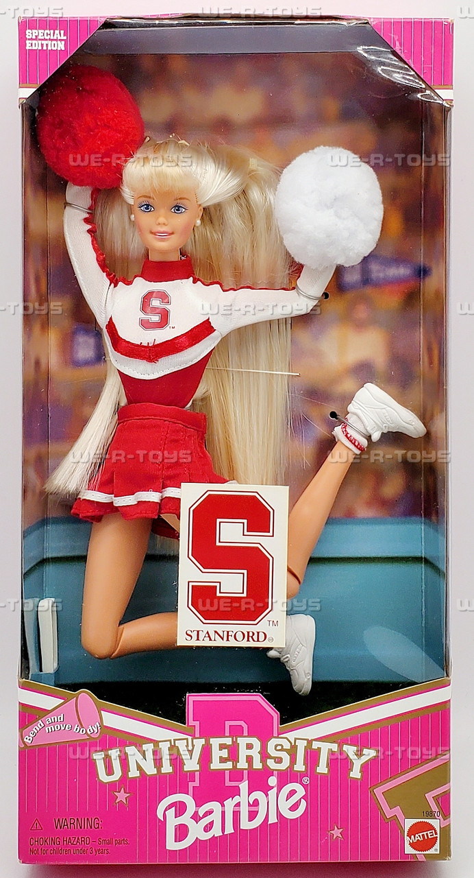 スタンフォード大学　チアリーダーバービー Stanford University Barbie Cheerleader Doll 1996 Mattel 19870 - We
